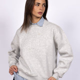 GREY EMBOSSED CREWNECK - CODDIWOMPLE