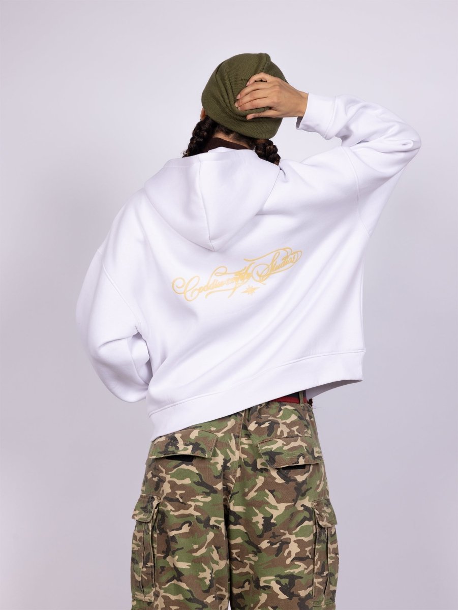 HALO WHITE ZIP - UP JACKET - CODDIWOMPLE