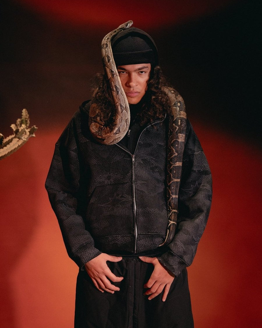 HYDRA BLACK ZIP - UP JACKET - CODDIWOMPLE