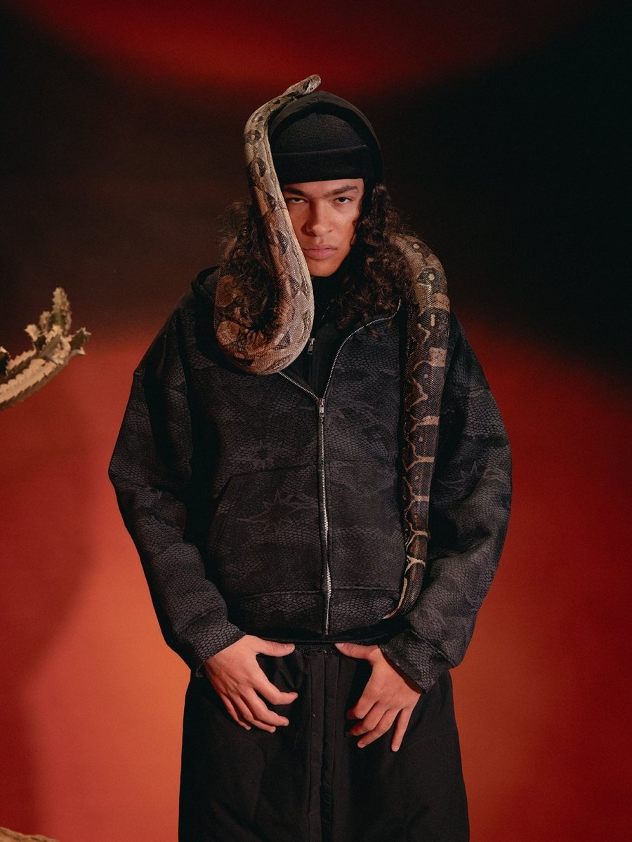 HYDRA BLACK ZIP - UP JACKET - CODDIWOMPLE