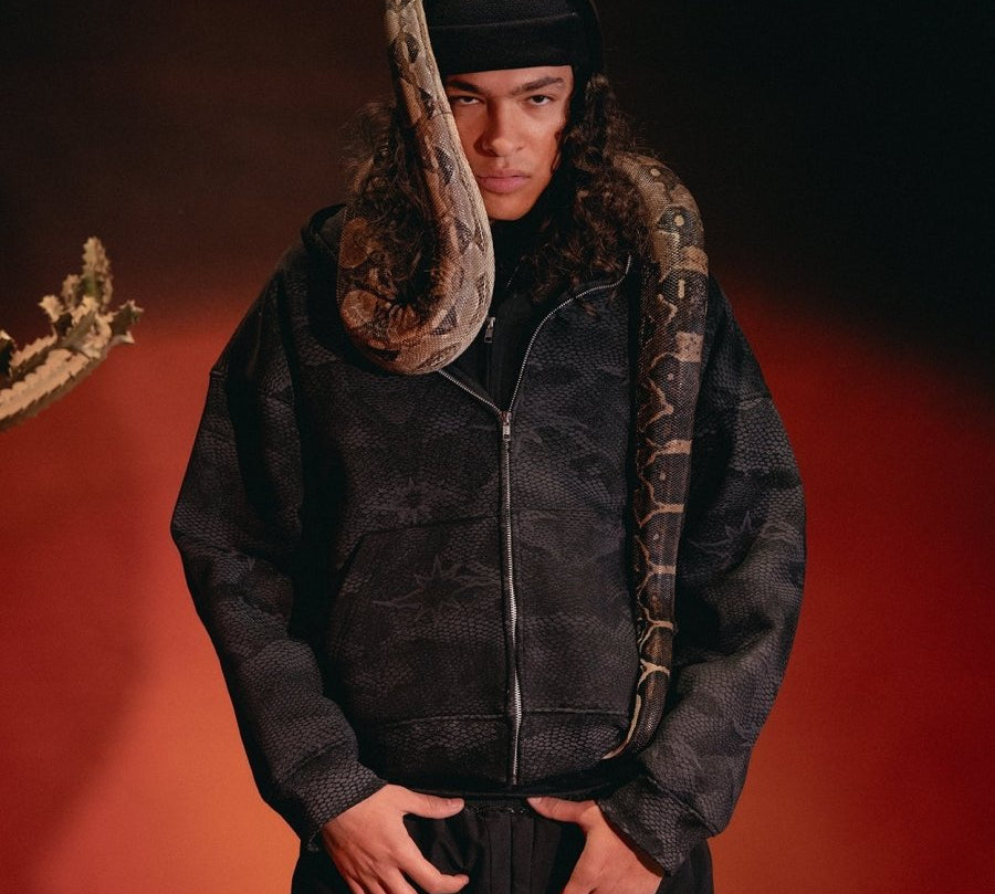 HYDRA BLACK ZIP - UP JACKET - CODDIWOMPLE