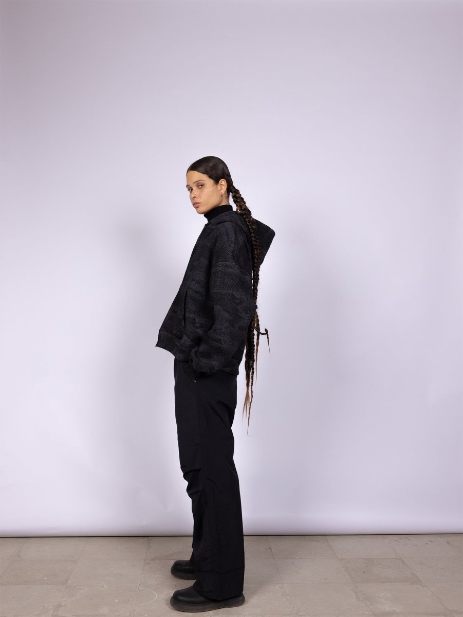 HYDRA BLACK ZIP - UP JACKET - CODDIWOMPLE