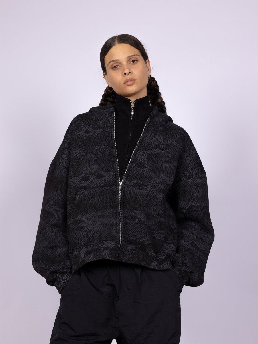 HYDRA BLACK ZIP - UP JACKET - CODDIWOMPLE