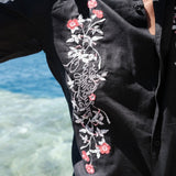 IVY BLACK LINEN SHIRT - CODDIWOMPLE
