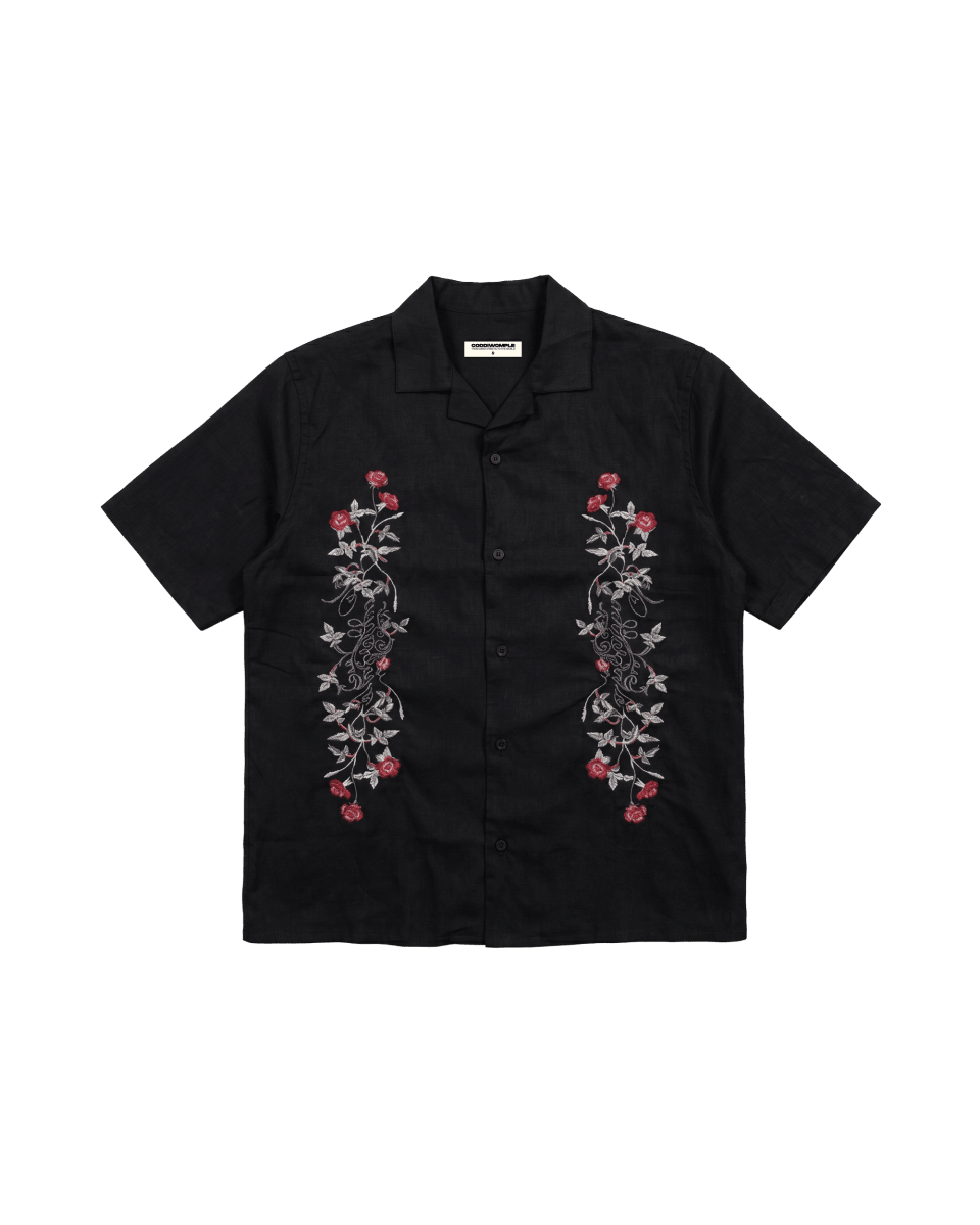 IVY BLACK LINEN SHIRT - CODDIWOMPLE