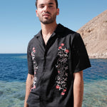 IVY BLACK LINEN SHIRT - CODDIWOMPLE