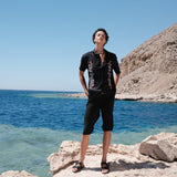 IVY BLACK LINEN SHIRT - CODDIWOMPLE