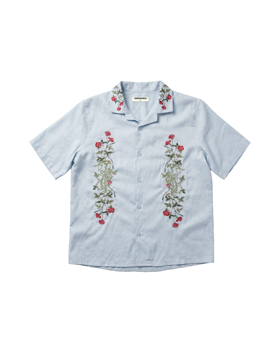 IVY BLUE LINEN SHIRT - CODDIWOMPLE