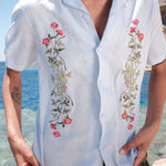 IVY BLUE LINEN SHIRT - CODDIWOMPLE