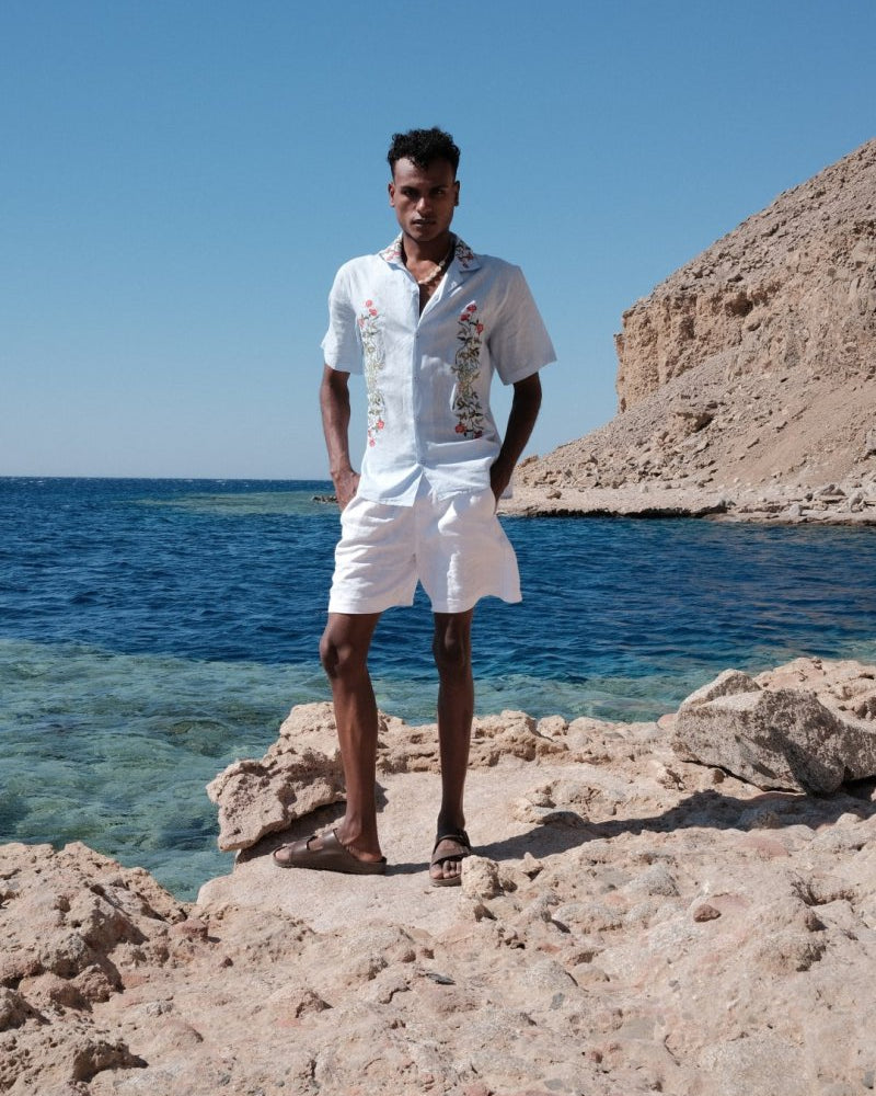 IVY BLUE LINEN SHIRT - CODDIWOMPLE