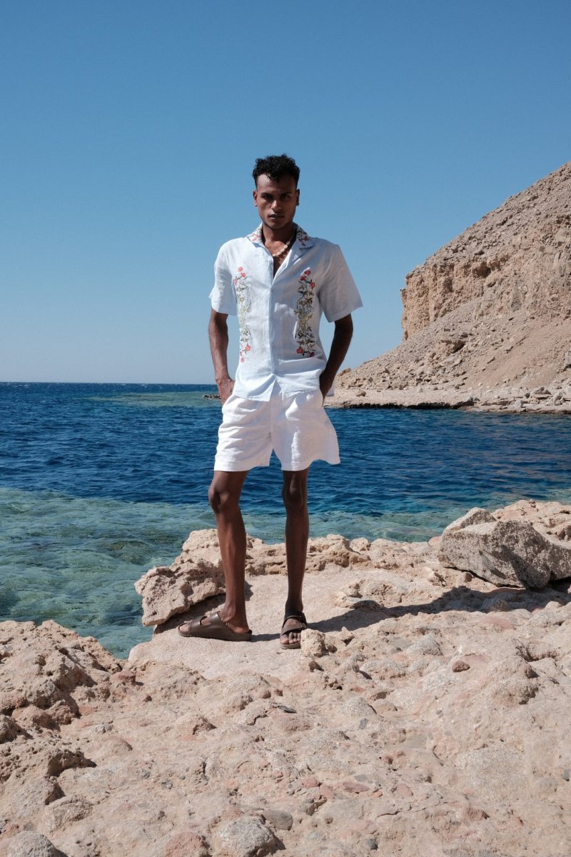 IVY BLUE LINEN SHIRT - CODDIWOMPLE