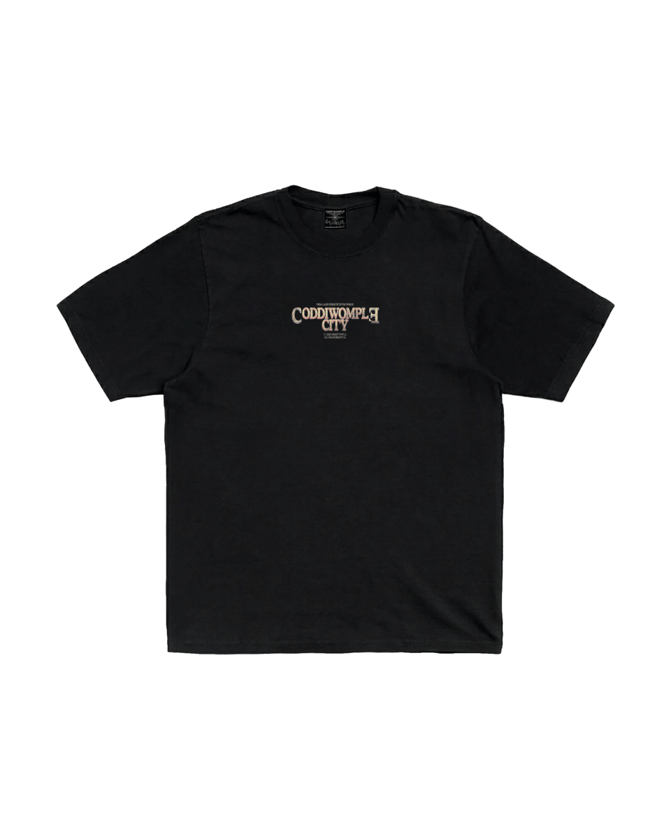 MAD CITY BLACK TEE - CODDIWOMPLE