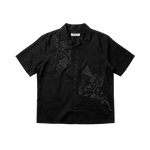 NYMPH BLACK LINEN SHIRT - CODDIWOMPLE