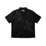 NYMPH BLACK LINEN SHIRT - CODDIWOMPLE