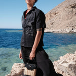 NYMPH BLACK LINEN SHIRT - CODDIWOMPLE
