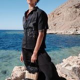 NYMPH BLACK LINEN SHIRT - CODDIWOMPLE