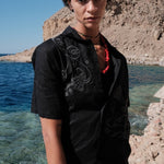 NYMPH BLACK LINEN SHIRT - CODDIWOMPLE