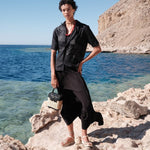 NYMPH BLACK LINEN SHIRT - CODDIWOMPLE