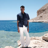NYMPH NAVY LINEN SHIRT - CODDIWOMPLE
