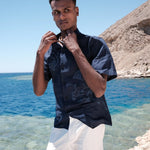NYMPH NAVY LINEN SHIRT - CODDIWOMPLE