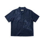 NYMPH NAVY LINEN SHIRT - CODDIWOMPLE