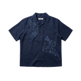 NYMPH NAVY LINEN SHIRT - CODDIWOMPLE