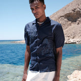 NYMPH NAVY LINEN SHIRT - CODDIWOMPLE