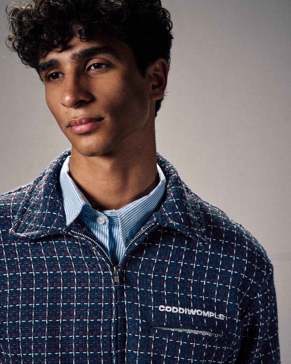 OFFGRID NAVY CHECKERED JACKET - CODDIWOMPLE