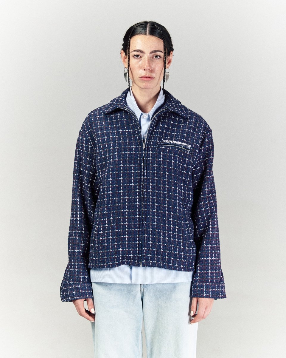 OFFGRID NAVY CHECKERED JACKET - CODDIWOMPLE