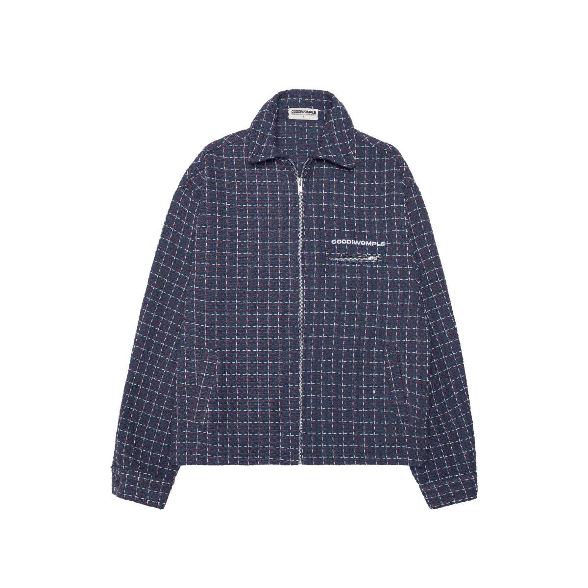 OFFGRID NAVY CHECKERED JACKET - CODDIWOMPLE