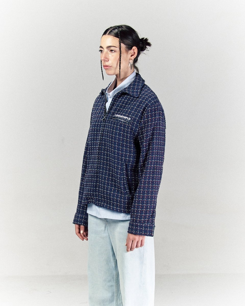 OFFGRID NAVY CHECKERED JACKET - CODDIWOMPLE