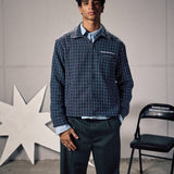 OFFGRID NAVY CHECKERED JACKET - CODDIWOMPLE