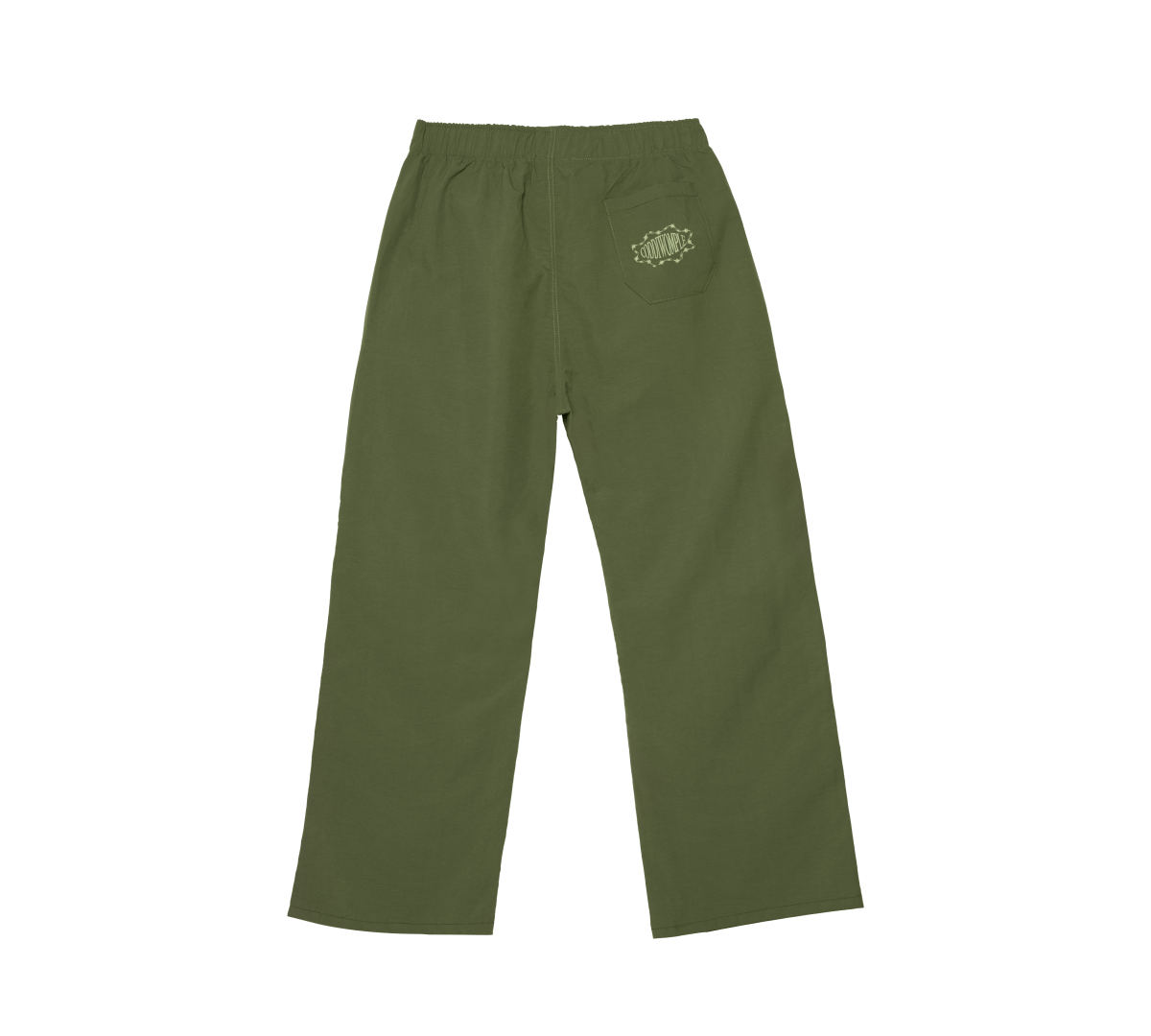 OLIVE WATERPROOF PARACHUTE PANTS - CODDIWOMPLE