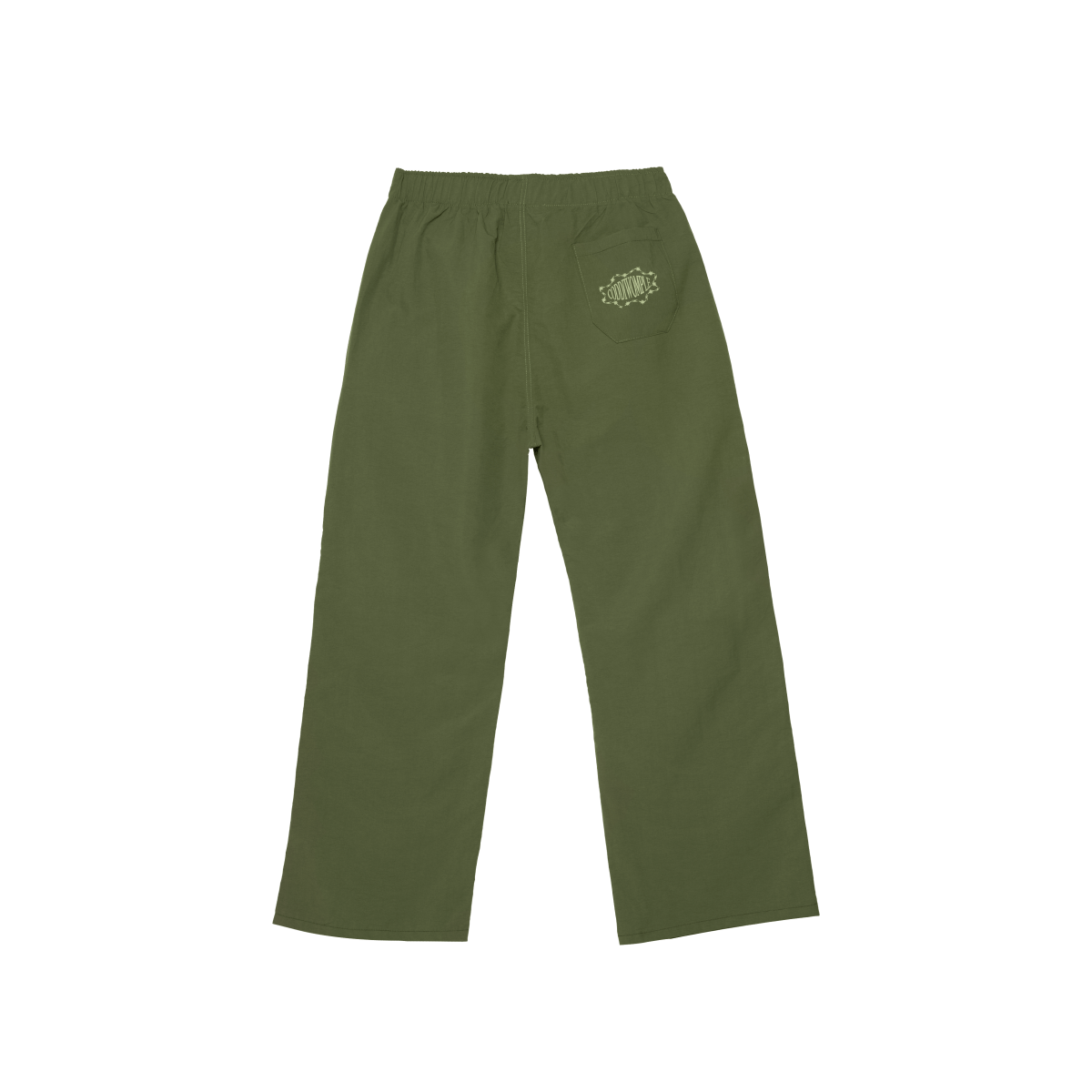 OLIVE WATERPROOF PARACHUTE PANTS - CODDIWOMPLE