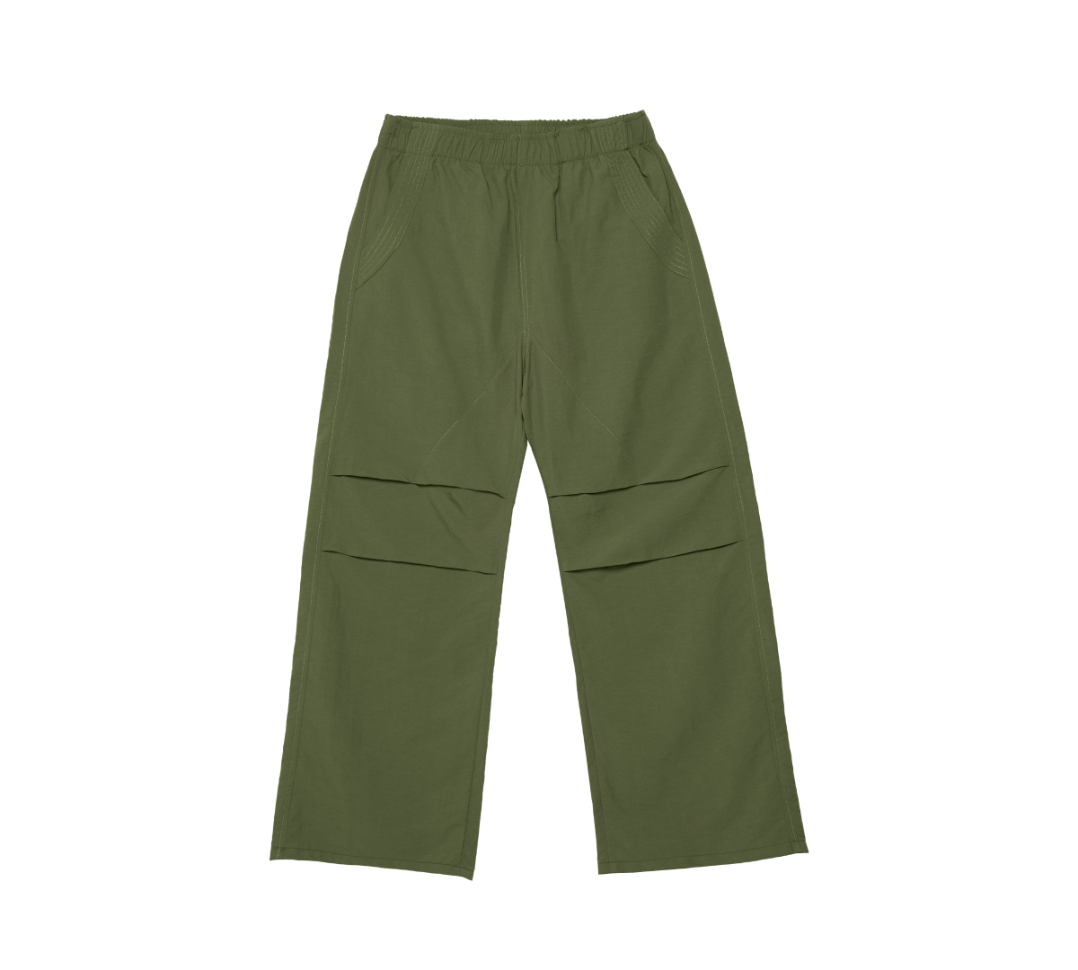 OLIVE WATERPROOF PARACHUTE PANTS - CODDIWOMPLE