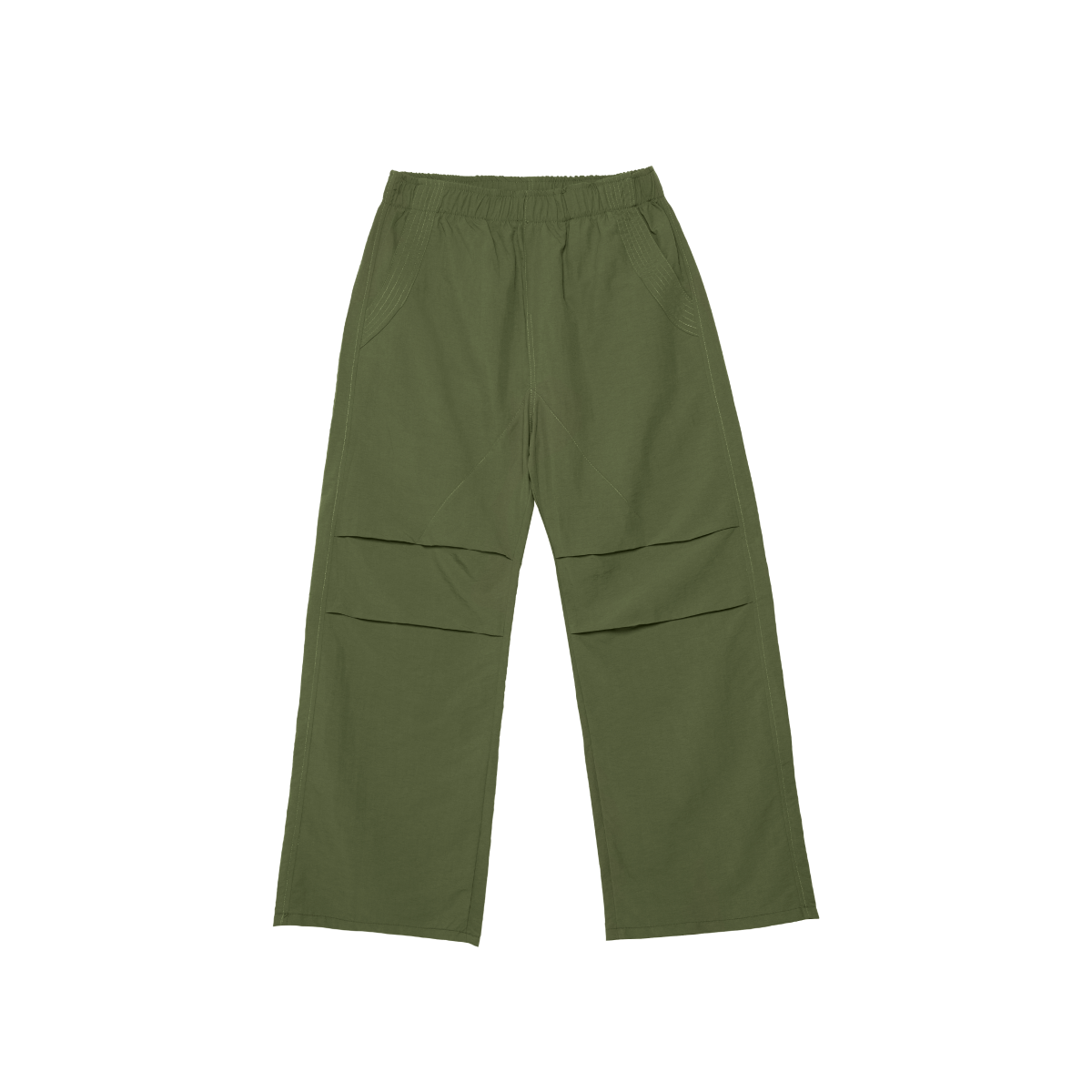 OLIVE WATERPROOF PARACHUTE PANTS - CODDIWOMPLE