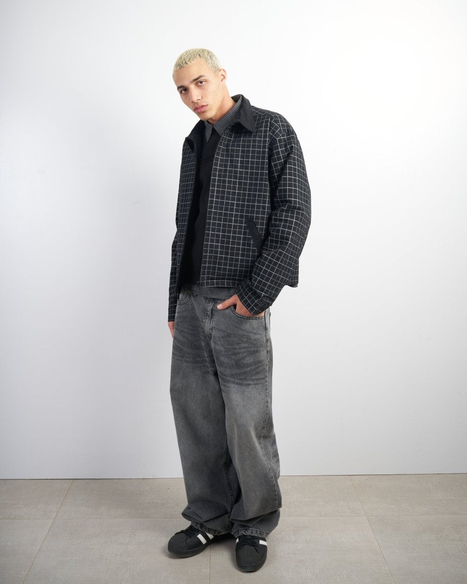 ONGRID CHECKERED WORK JACKET - CODDIWOMPLE