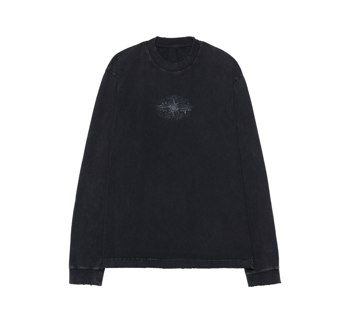 ONYX BLACK LONG SLEEVE TEE - CODDIWOMPLE