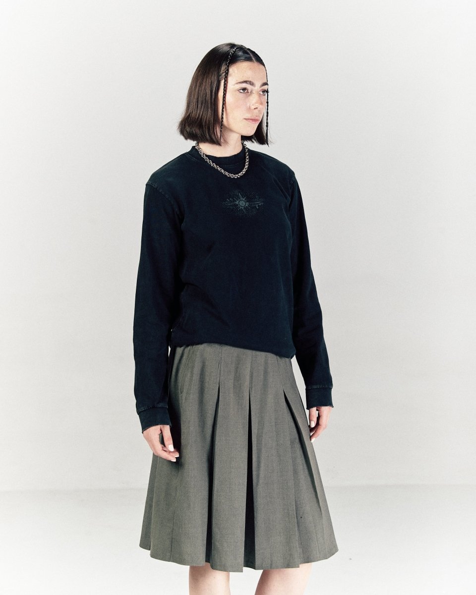 ONYX BLACK LONG SLEEVE TEE - CODDIWOMPLE