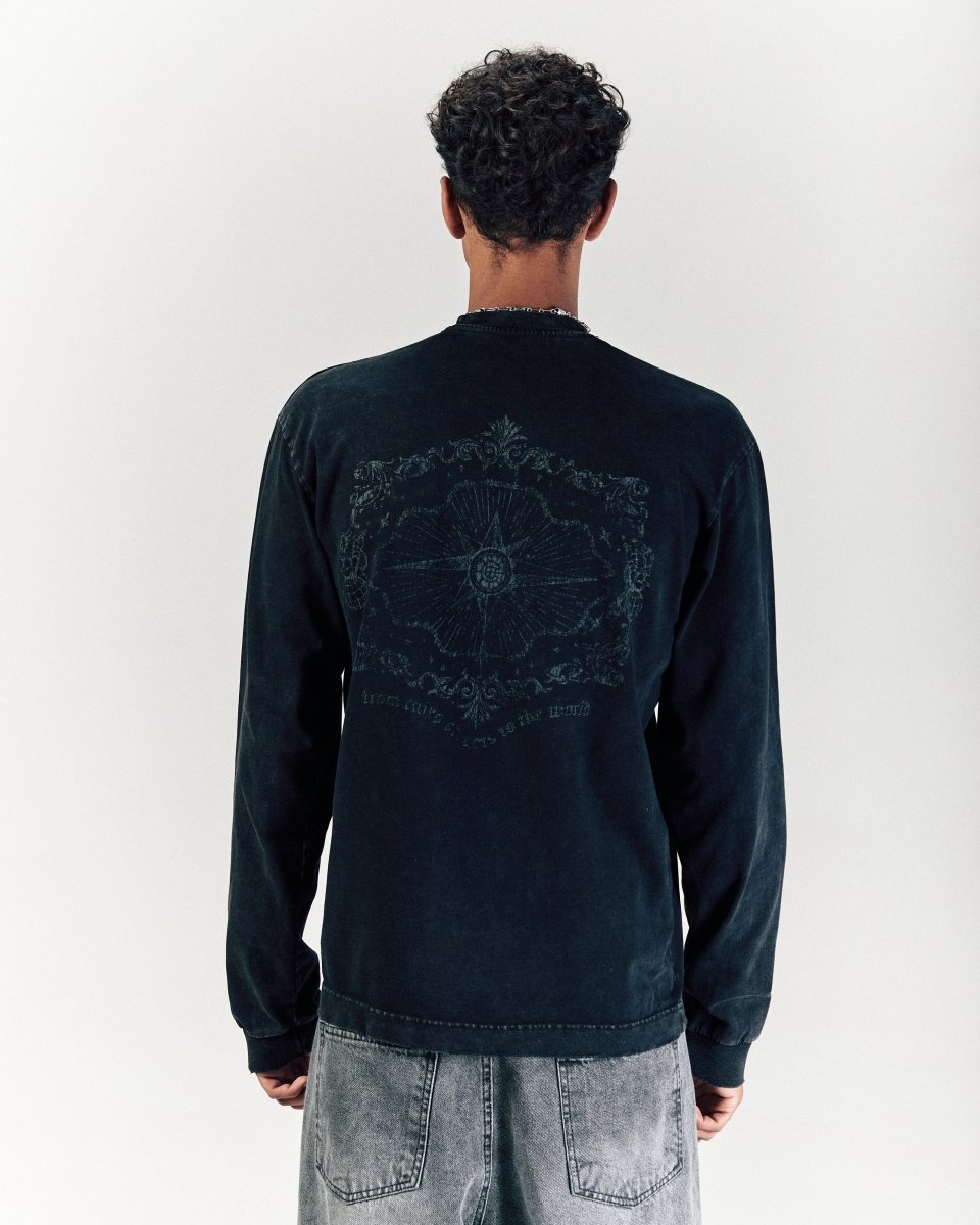 ONYX BLACK LONG SLEEVE TEE - CODDIWOMPLE