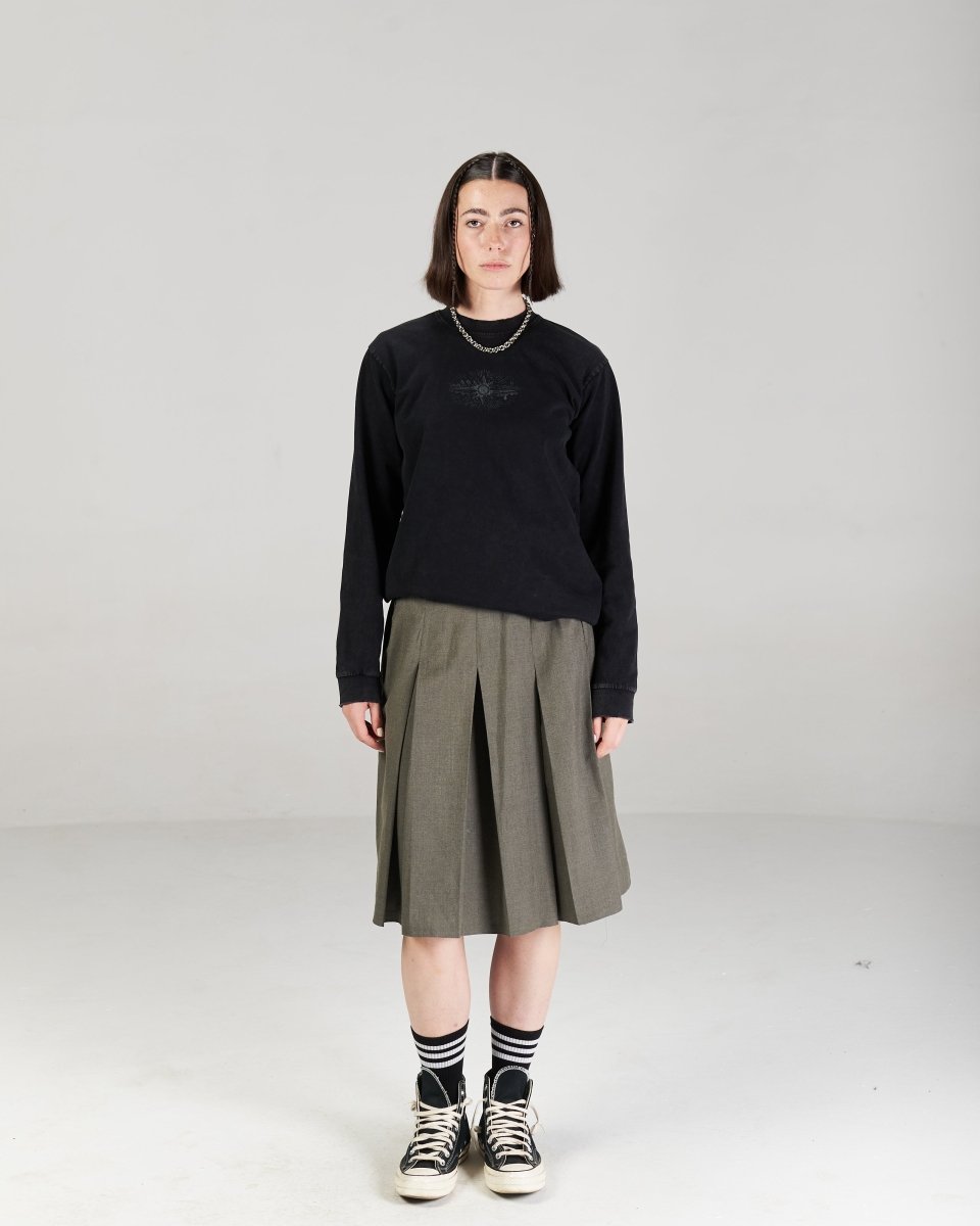 ONYX BLACK LONG SLEEVE TEE - CODDIWOMPLE