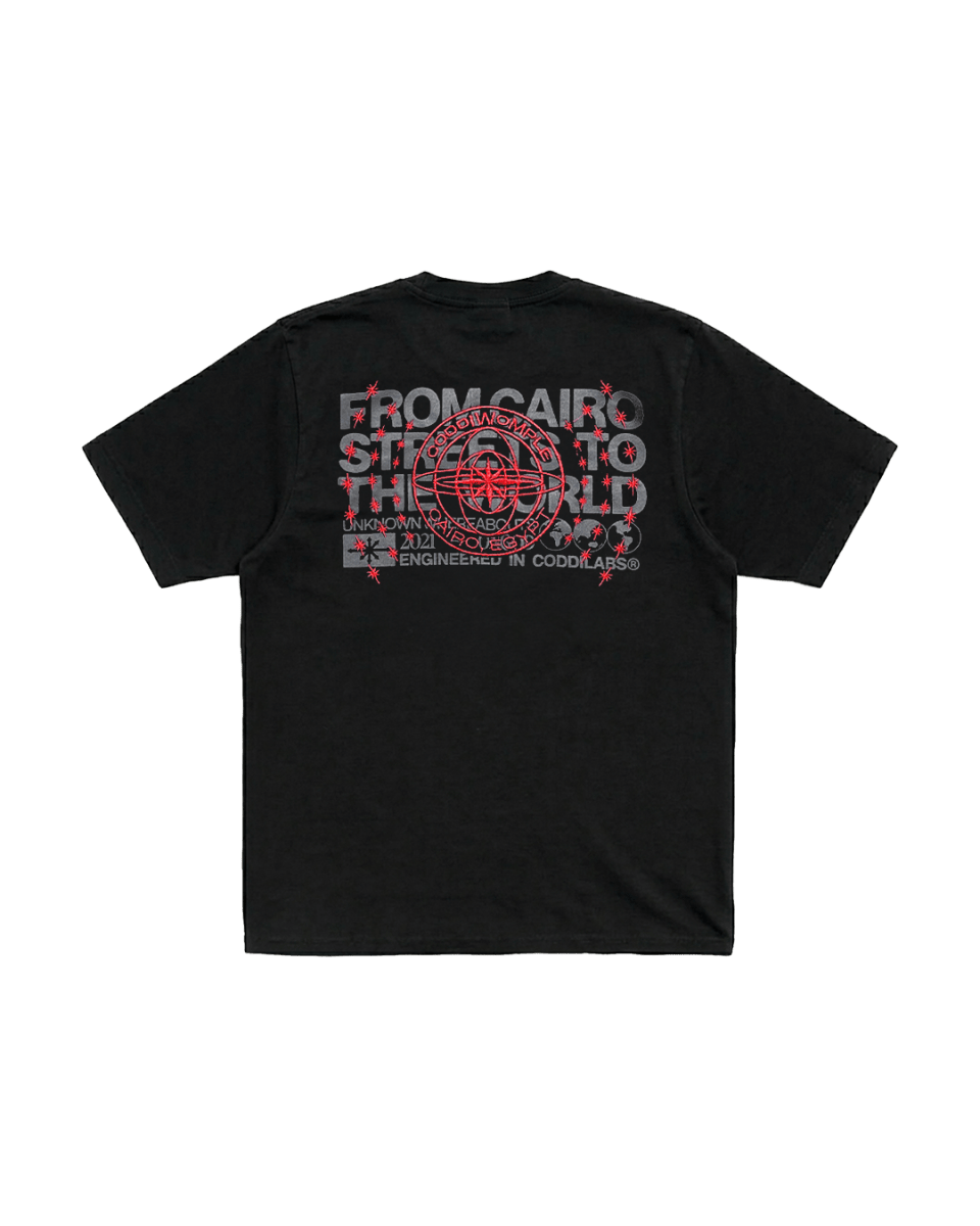 ORBIT BLACK TEE - CODDIWOMPLE