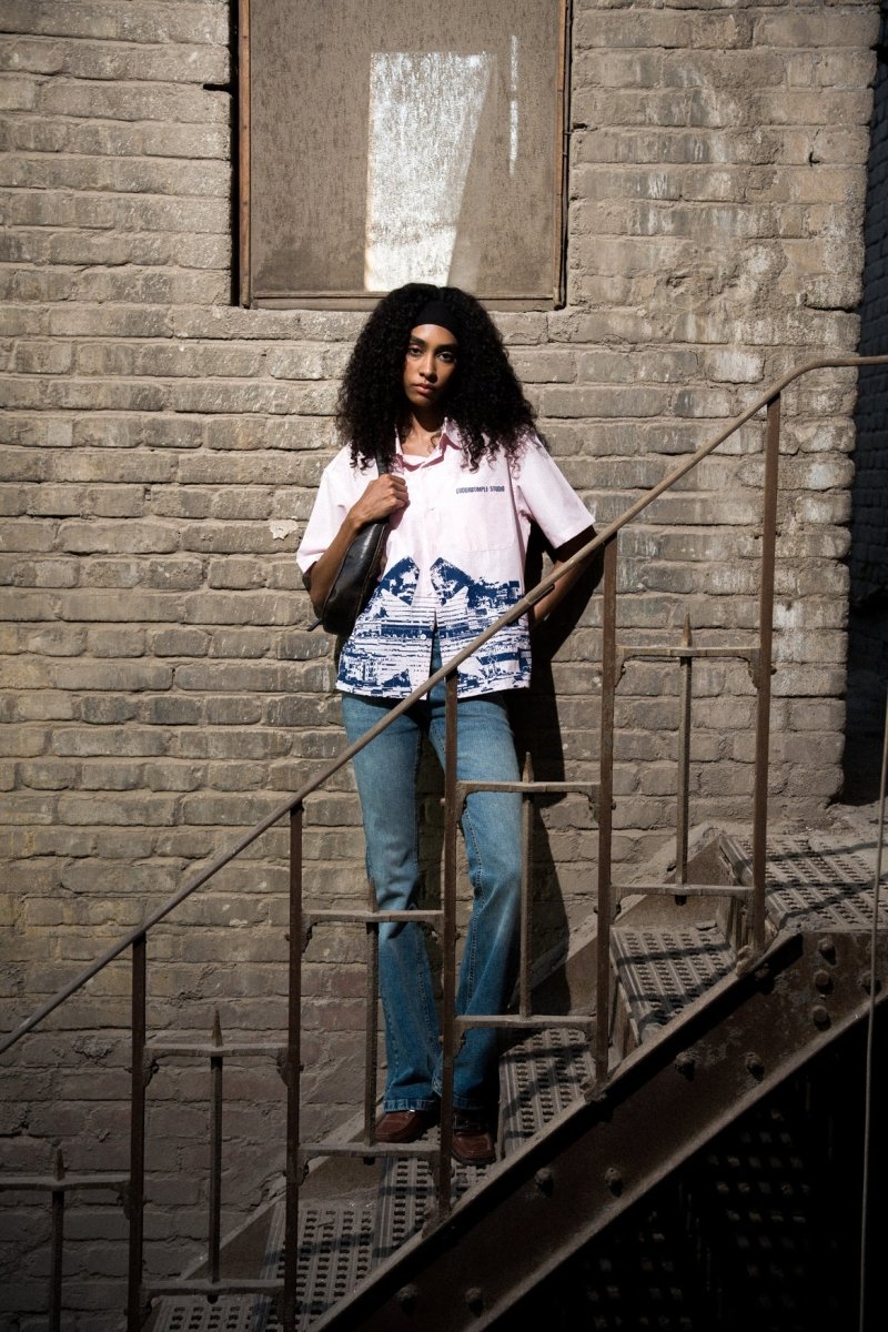 PINK CITY STRIPED SHIRT - CODDIWOMPLE