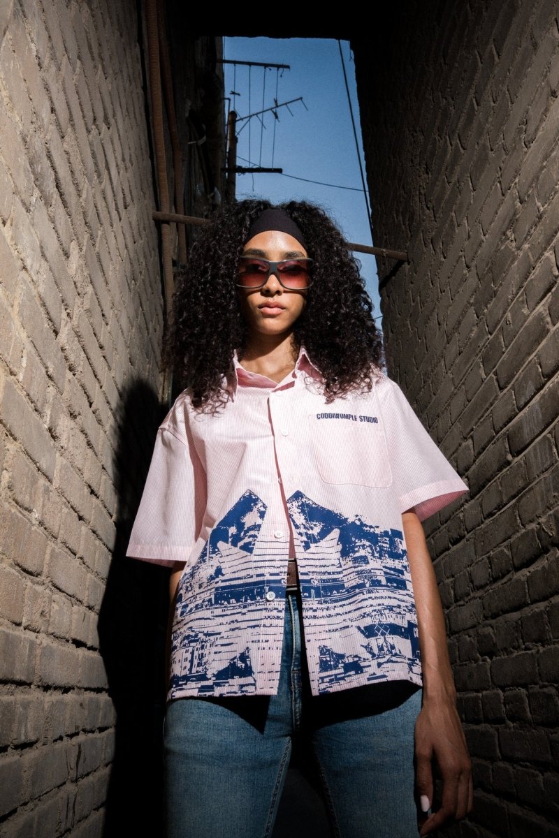 PINK CITY STRIPED SHIRT - CODDIWOMPLE