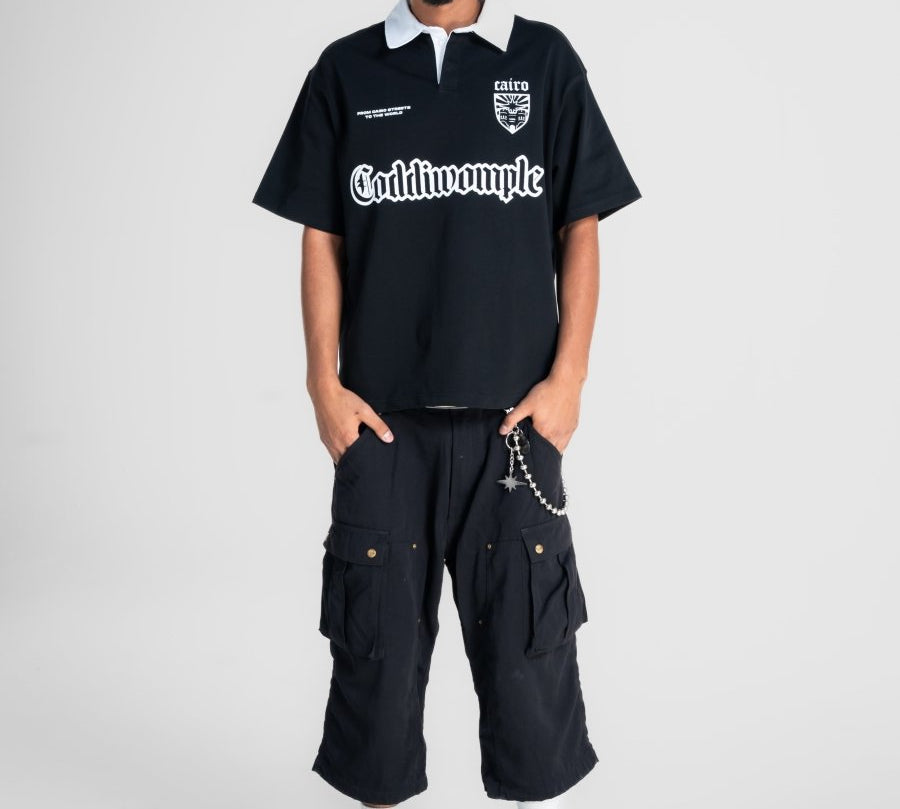 POLO BLACK TEE - CODDIWOMPLE