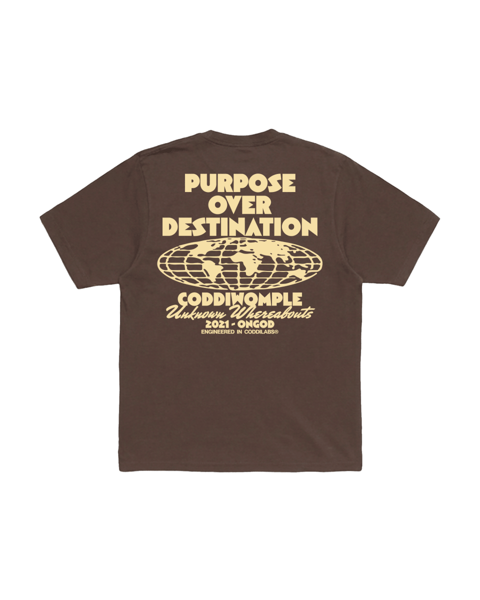 PURPOSE BROWN TEE - CODDIWOMPLE