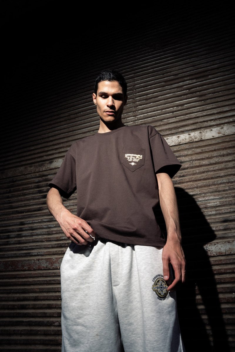 PURPOSE BROWN TEE - CODDIWOMPLE