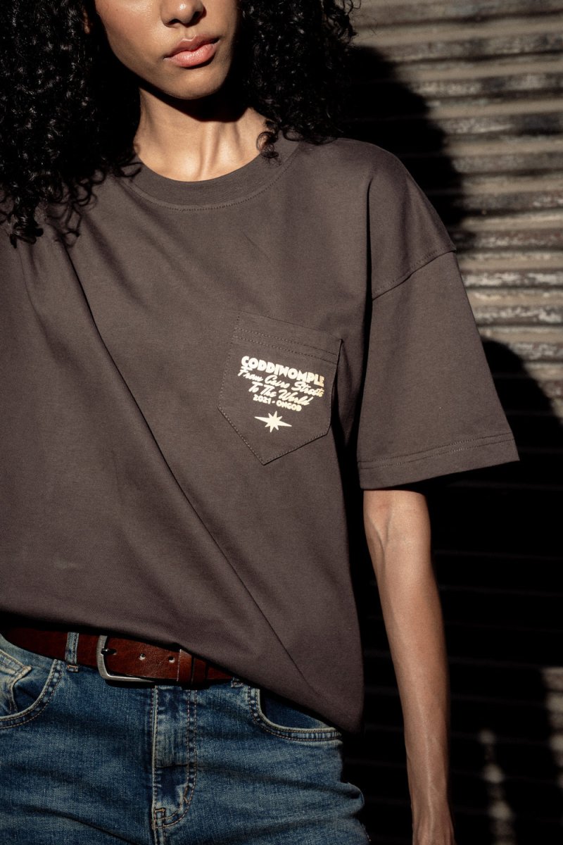 PURPOSE BROWN TEE - CODDIWOMPLE