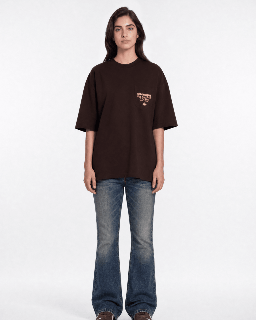 PURPOSE BROWN TEE - CODDIWOMPLE