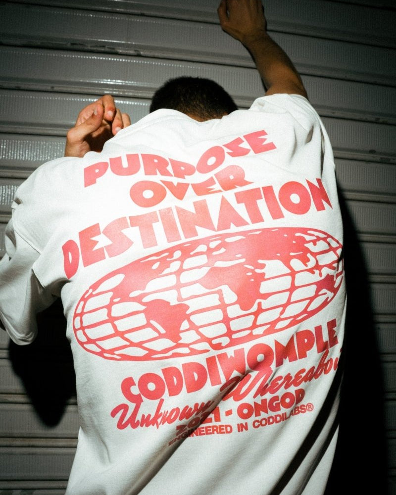 PURPOSE WHITE TEE - CODDIWOMPLE